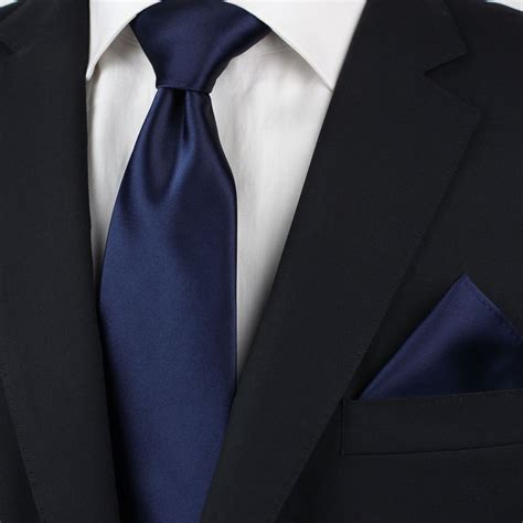 navy tie with black suit.